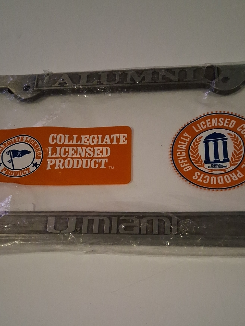 Alumni U Miami License Plate Frame